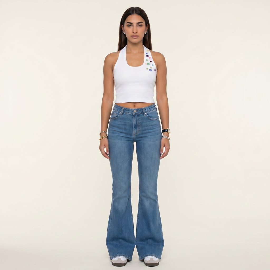Button-Up Halter Top