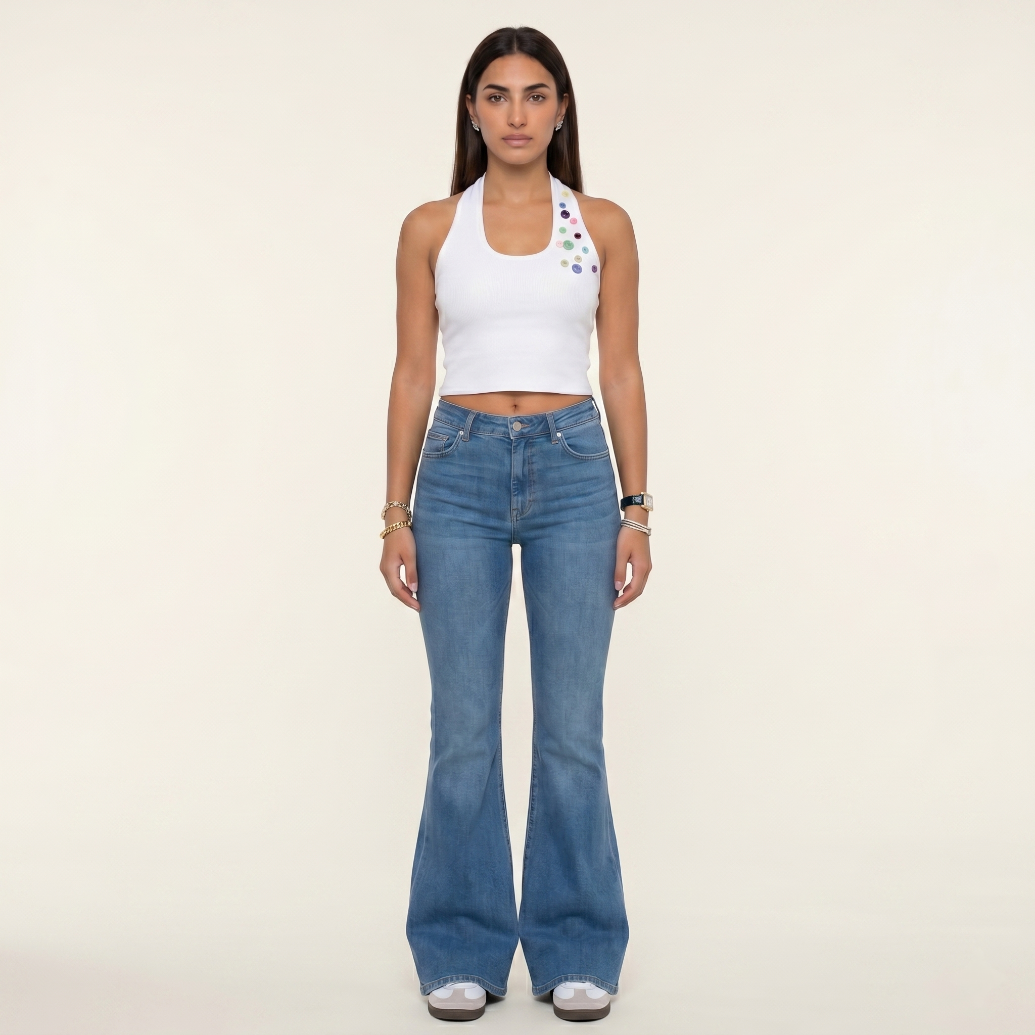 Button-Up Halter Top