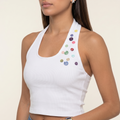 Button-Up Halter Top
